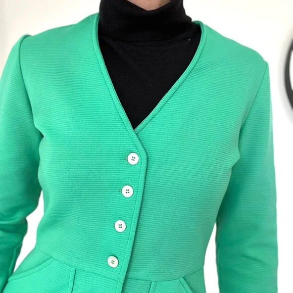 🐣 Vintage Green Women's Blazer - Picture 5 of 6